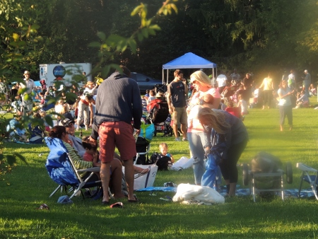 concert in elizabeth park,love displays