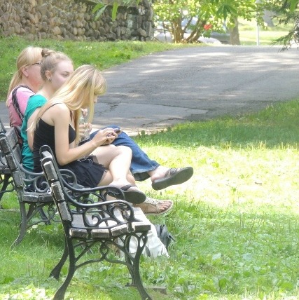 friends on bench together,display of love