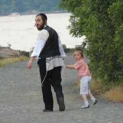 jewish father and son walking,bestdealbargainstore