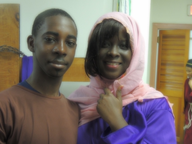 mother and son posing for picture,love display